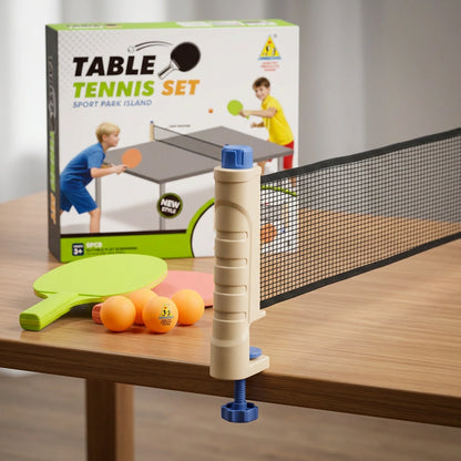 Portable Table Tennis Set with Adjustable Retractable Net