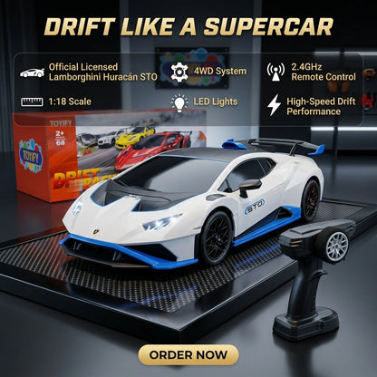 1:18 Licensed 4WD RC Drift Lamborghini Huracan STO Drift Car