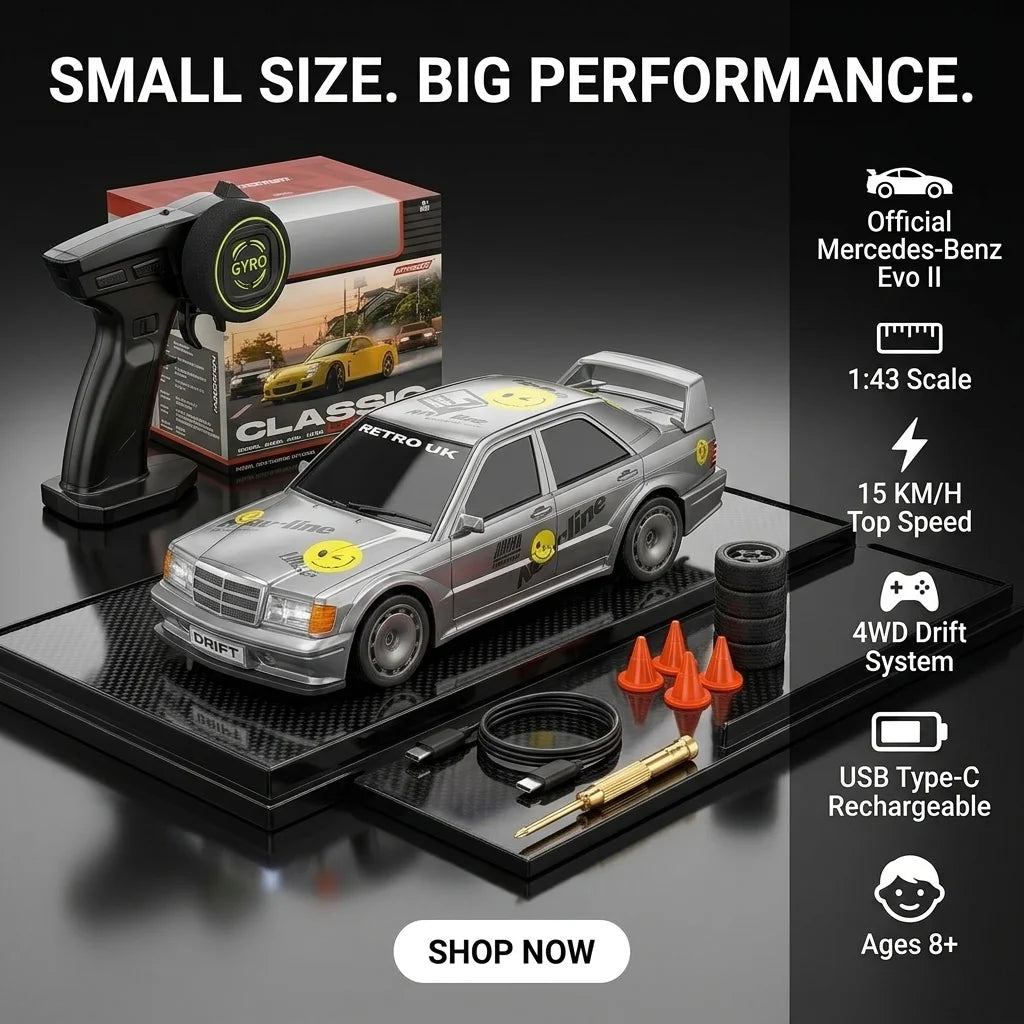 1:43 Mercedes Evo II RC Drift 15km/h