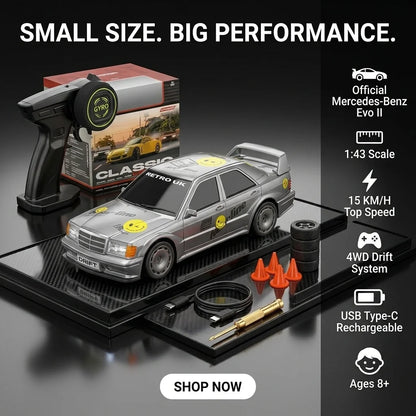1:43 Mercedes Evo II RC Drift 15km/h
