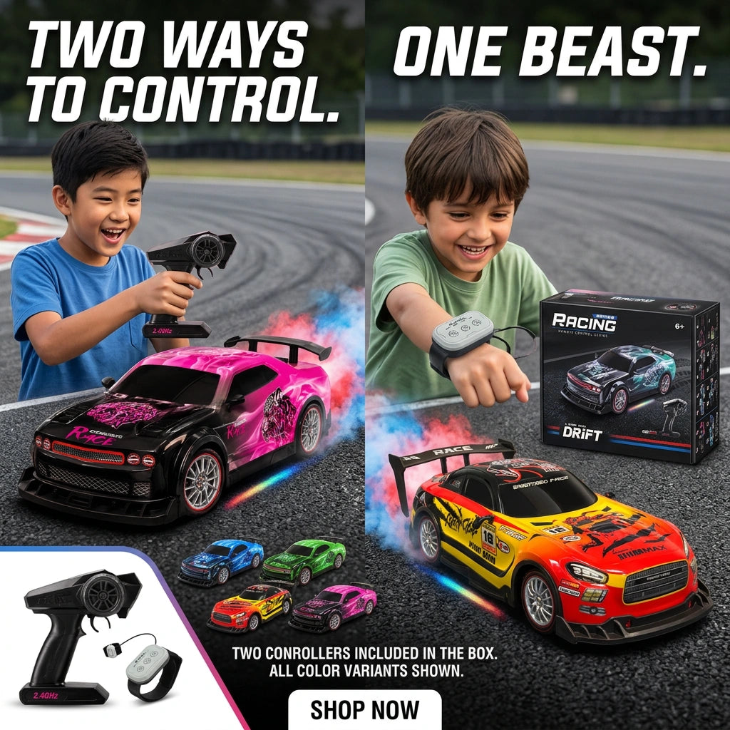 Remote Control 4WD Beast Car With Smoke Spray | High Speed Drift 4 Wheel Drive RC Car
