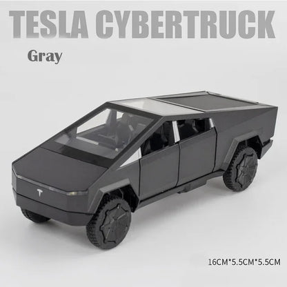 Diecast 1:32 Tesla Cybertruck Model – Futuristic Alloy Pickup Toy with Light & Sound