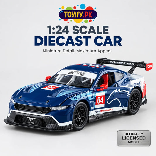 1:24 Diecast Ford Mustang GT3 Official Licensed Model Car