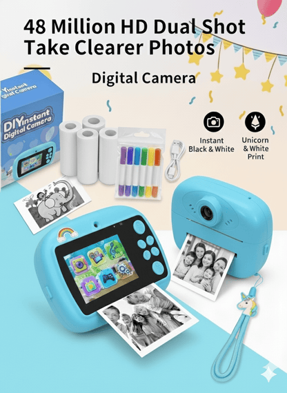 Mini Camera Printer – Instant Digital Camera & Printer for Kids