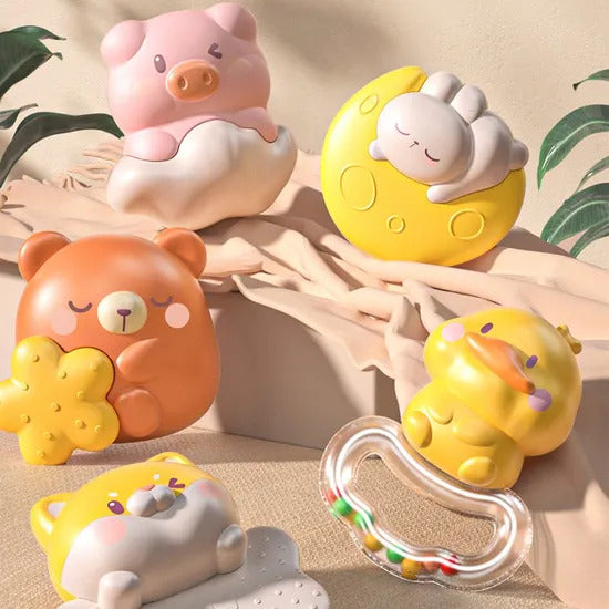 Kids Baby Cute Rabbit Soothing Bed Bell Children's Music Toys with Sleep Aid Night Light and Music Soothing Function