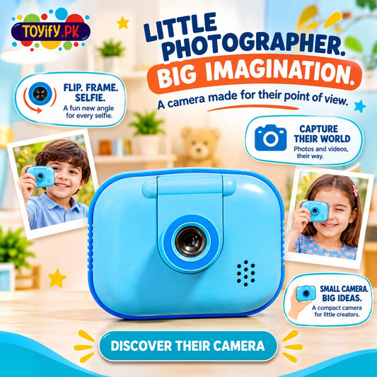 Mini Flip Camera Instant Selfie Video for Kids