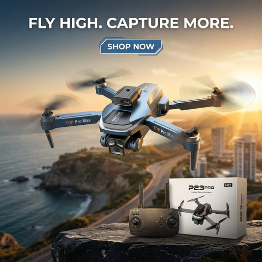 P23 Pro Foldable Dual Camera Drone with 360° Obstacle Avoidance