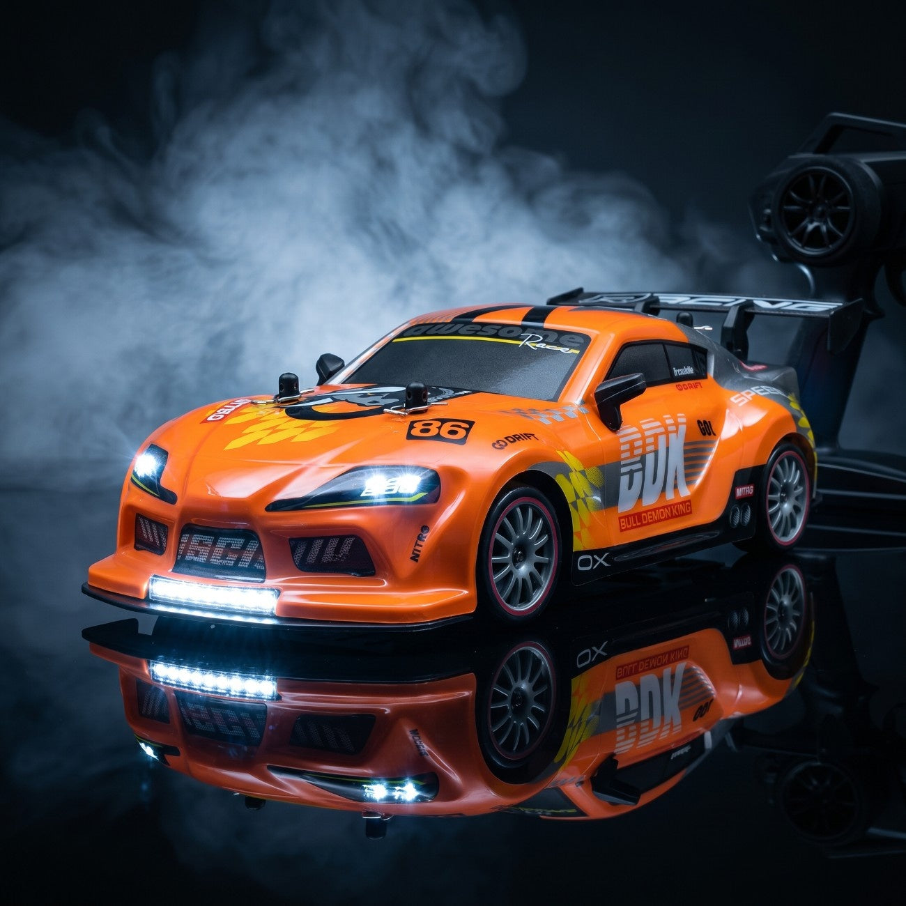 RC Supra MK4 Mini Drift Car 1:18 Scale with Drift Tires & Smoke Effect