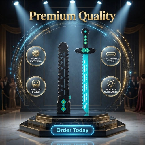 Minecraft LED Diamond Sword