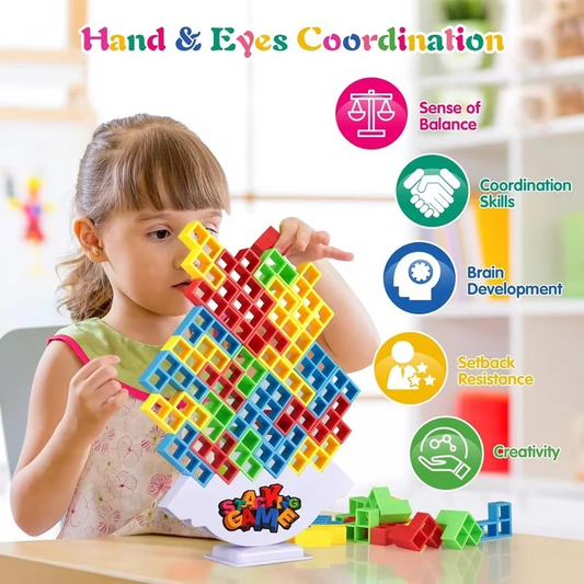 Tetra Tower Stacking Game – Balance & Build Educational Toy for Kids & Adults