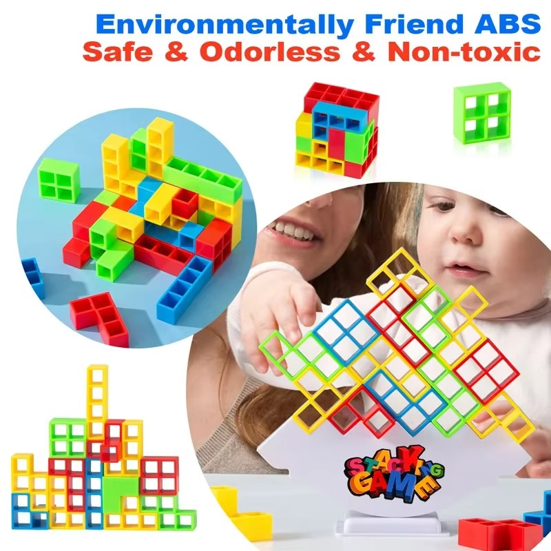 Tetra Tower Stacking Game – Balance & Build Educational Toy for Kids & Adults