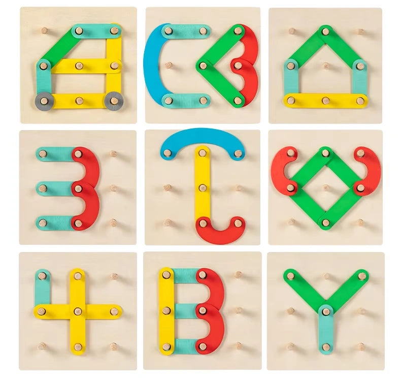 Wooden Bar Sleeve Column Puzzle Board