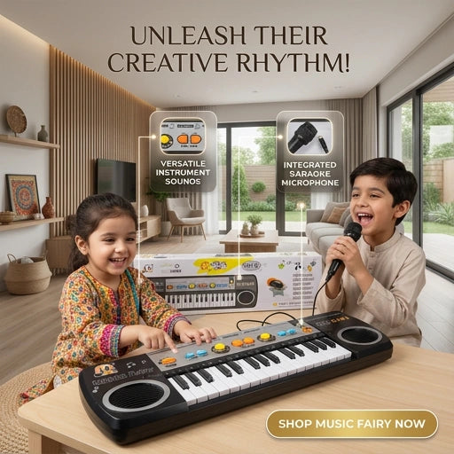 31 Keys Electronic Keyboard Piano 3 Tones 8 Rhythm Lesson Mode Piano Toy with Microphone