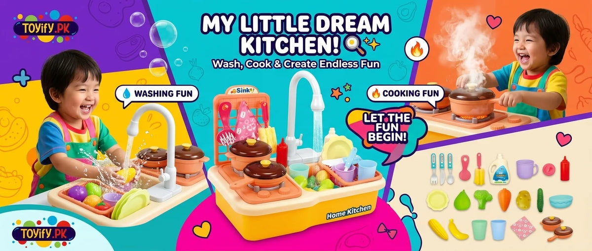 Electric Kitchen Sink Toy for Kids