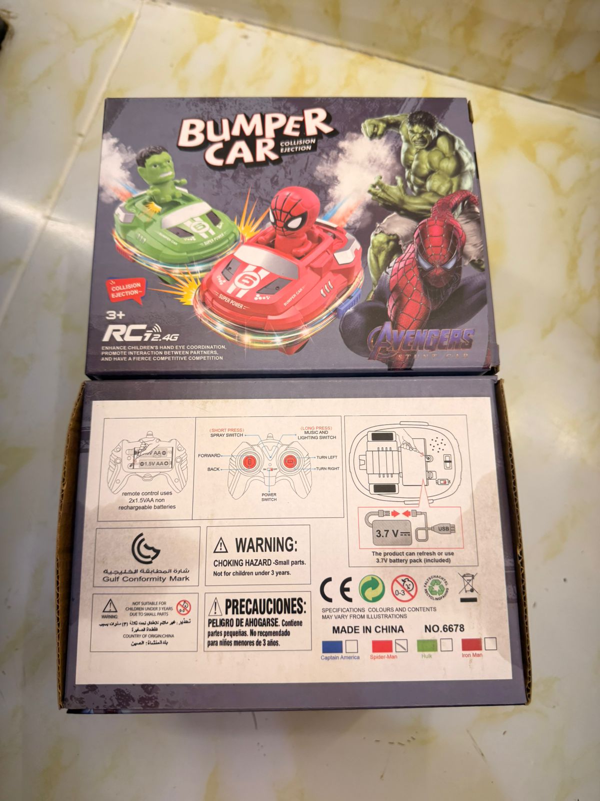 Avengers Superhero RC Bumper Car for Kids (Set of 2)