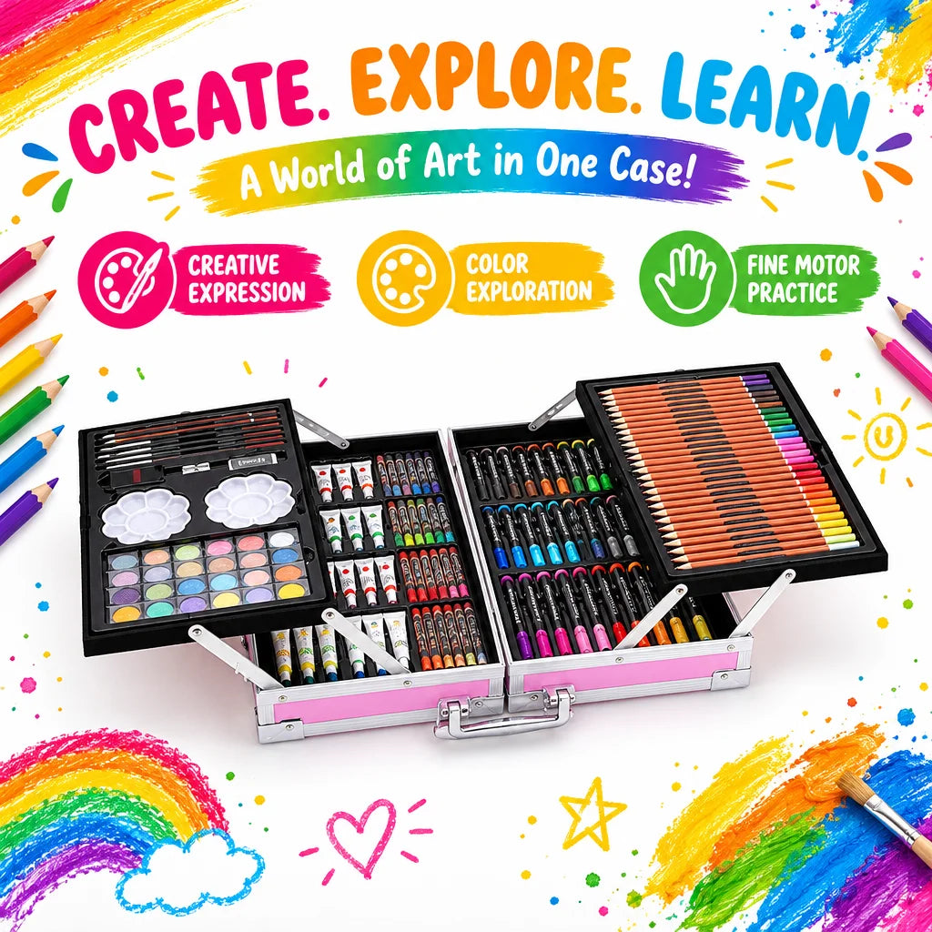145 Pcs Drawing & Coloring Art Set