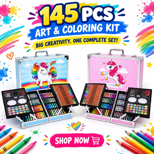 145 Pcs Drawing & Coloring Art Set
