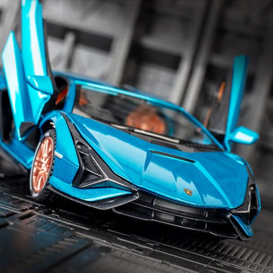 1:24 Lamborghini SIAN alloy car model Super Run pull back car