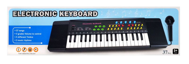 Kids Electronic Keyboard with Microphone – 37 Keys Musical Piano Toy