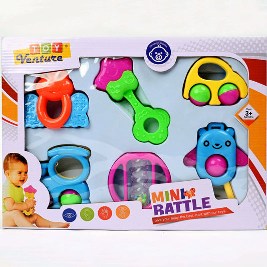 6 Pcs Baby Rattle Set Box