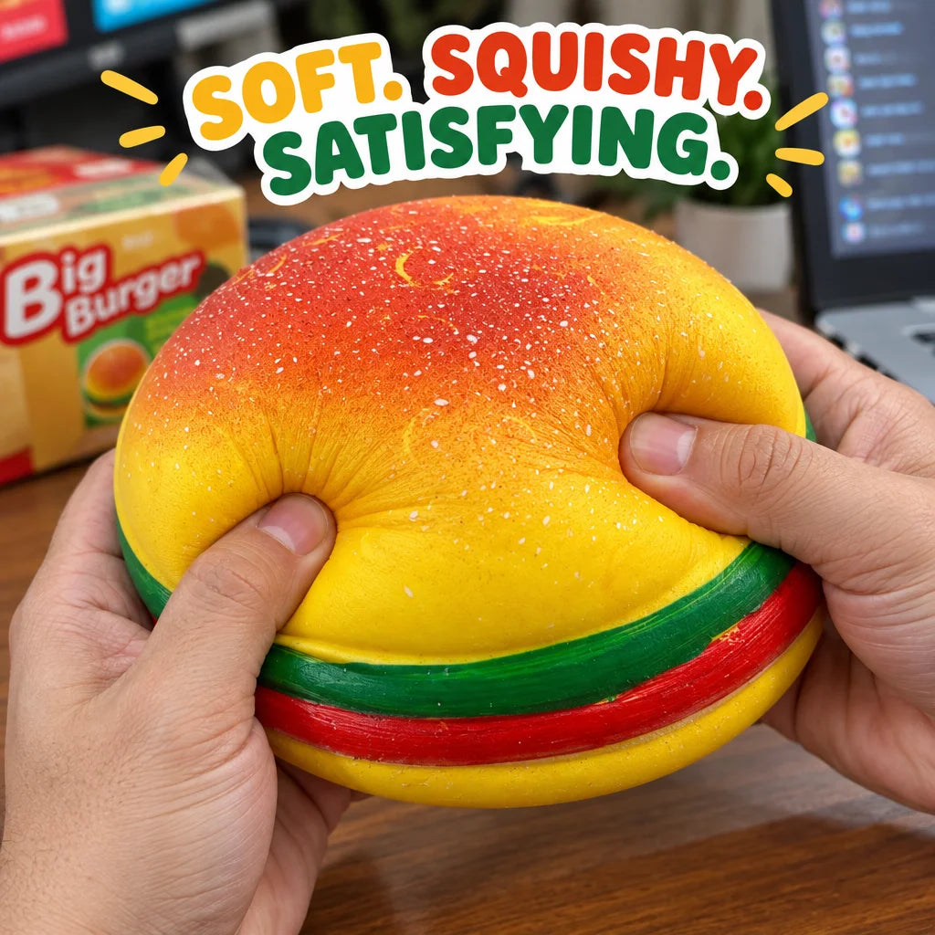 Big Burger Stress Relief Fidget Squeeshy