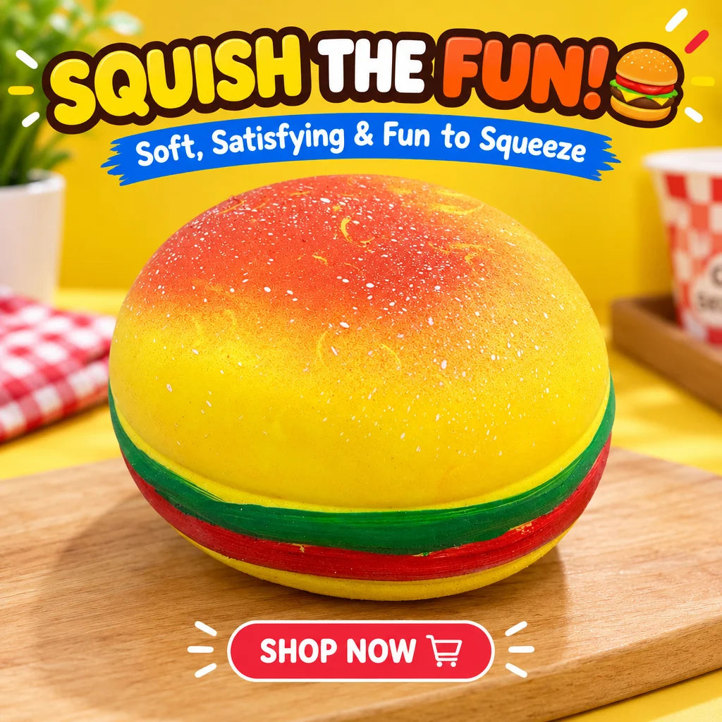 Big Burger Stress Relief Fidget Squeeshy