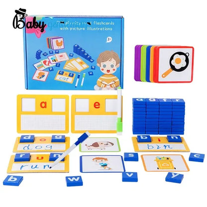 Wooden Alphabet Blocks & Flash Cards