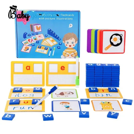 Wooden Alphabet Blocks & Flash Cards