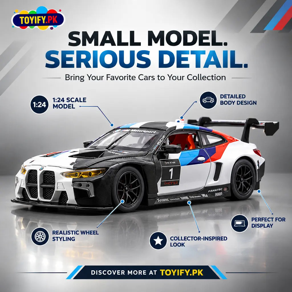1:24 Scale BMW M4 GT3 Diecast Model Car - Official Licensed