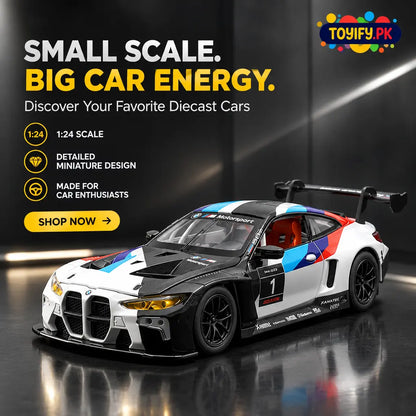 1:24 Scale BMW M4 GT3 Diecast Model Car - Official Licensed
