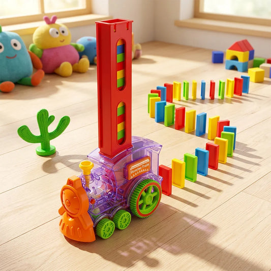 Auto Domino Brick Train Toy Set