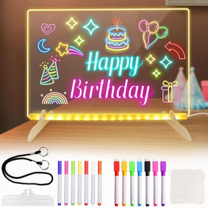 LED Glow Drawing Board for Kids – Creative Light-Up Message & Doodle Board