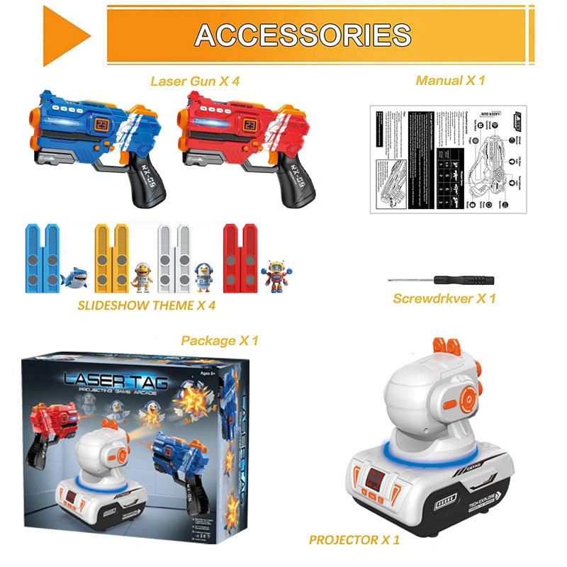 Infrared Laser Tag Gun Projector Shooting Battle Game for Kids | Electronic Shooting Toy