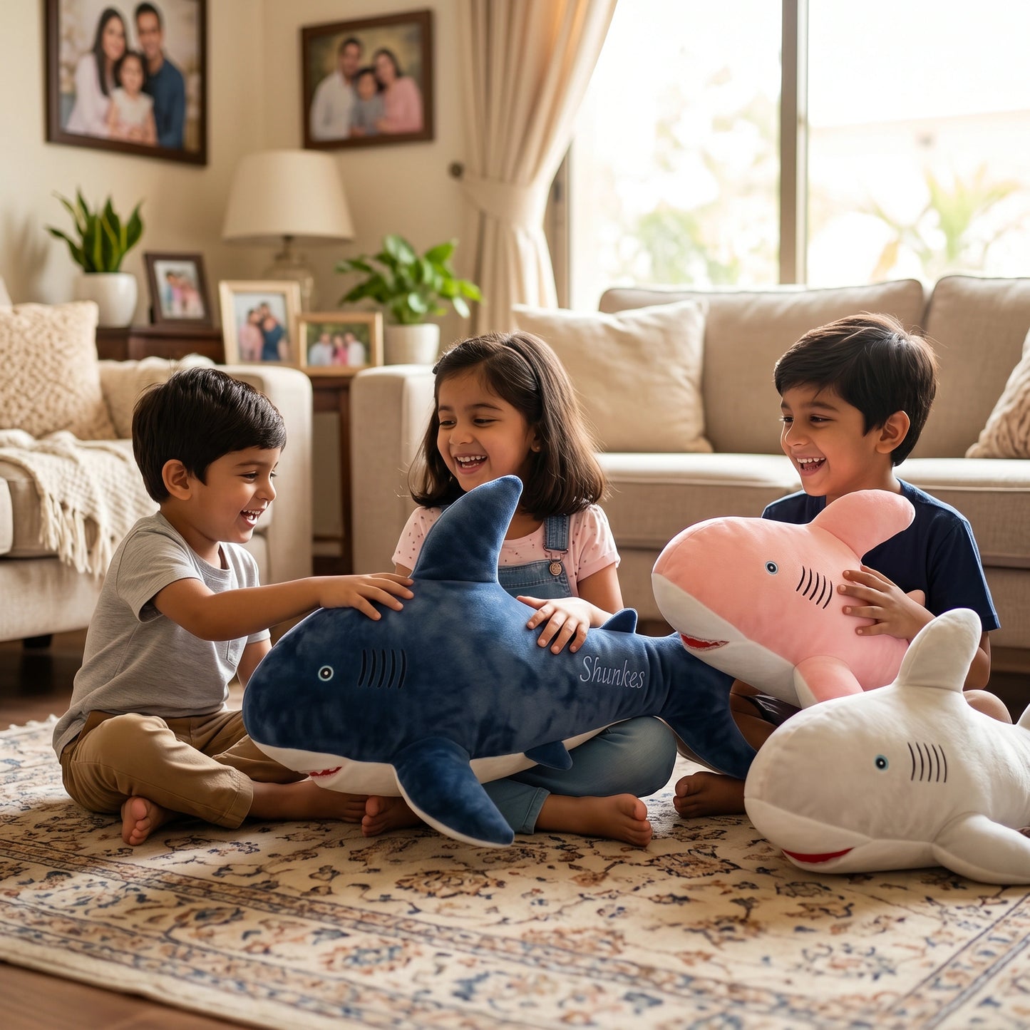 Soft Plush Shark Toy – Cuddly Stuffed Sea Animal Pillow