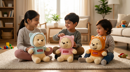 Cute Hoodie Teddy Bear Plush Toy – Soft Stuffed Bear