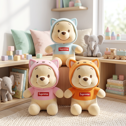 Cute Hoodie Teddy Bear Plush Toy – Soft Stuffed Bear