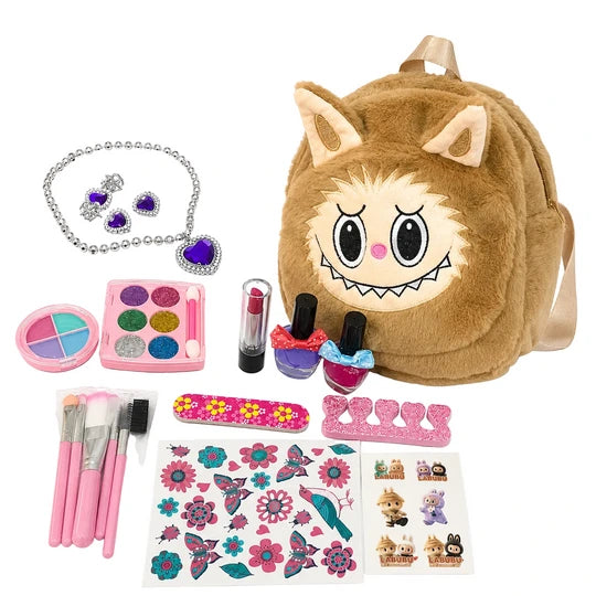 Labubu Cute Backpack Includes Makeupset for Girls