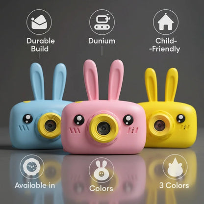 Cute Rabbit-Shaped Digital Camera for Toddlers with 2-Inch LCD Display