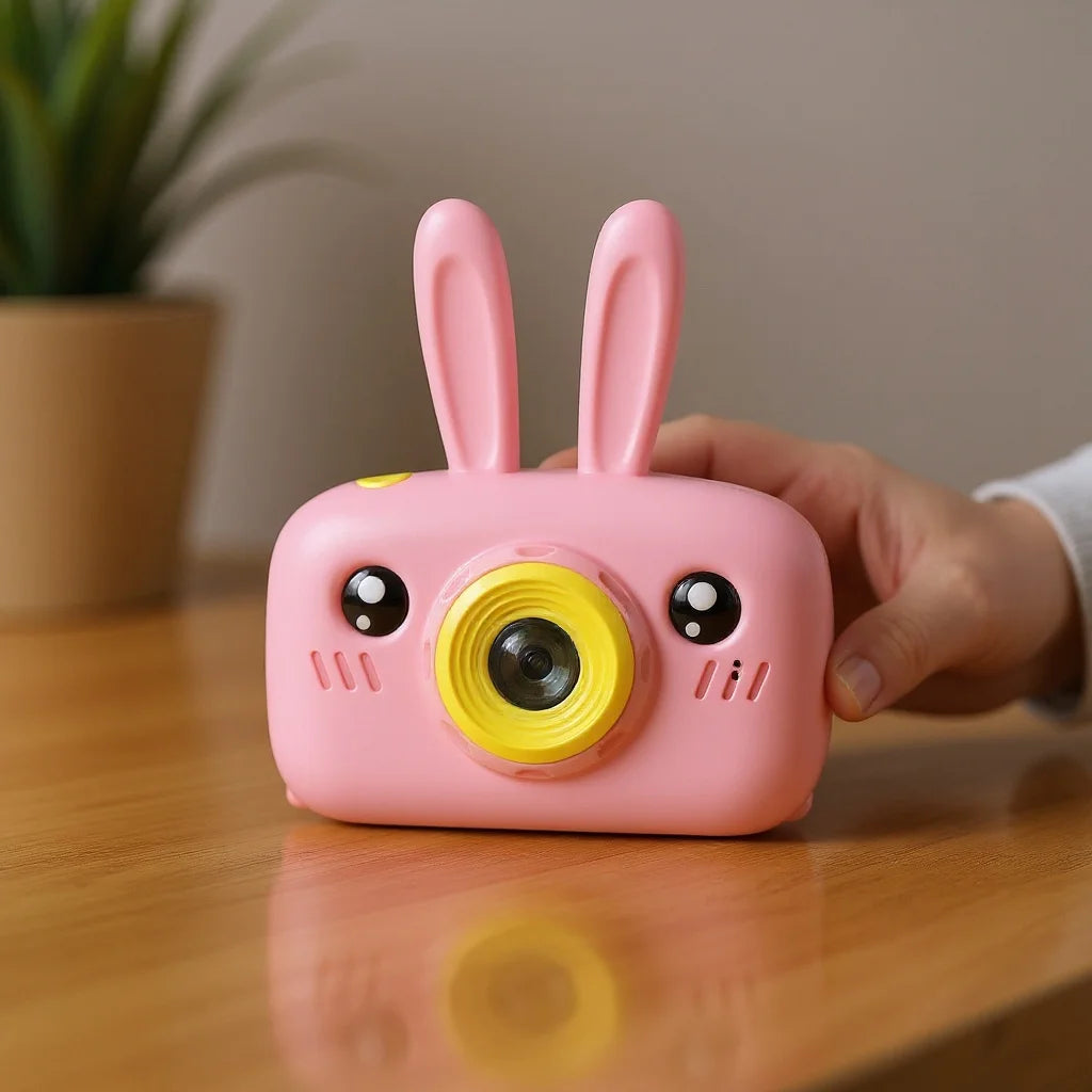 Cute Rabbit-Shaped Digital Camera for Toddlers with 2-Inch LCD Display