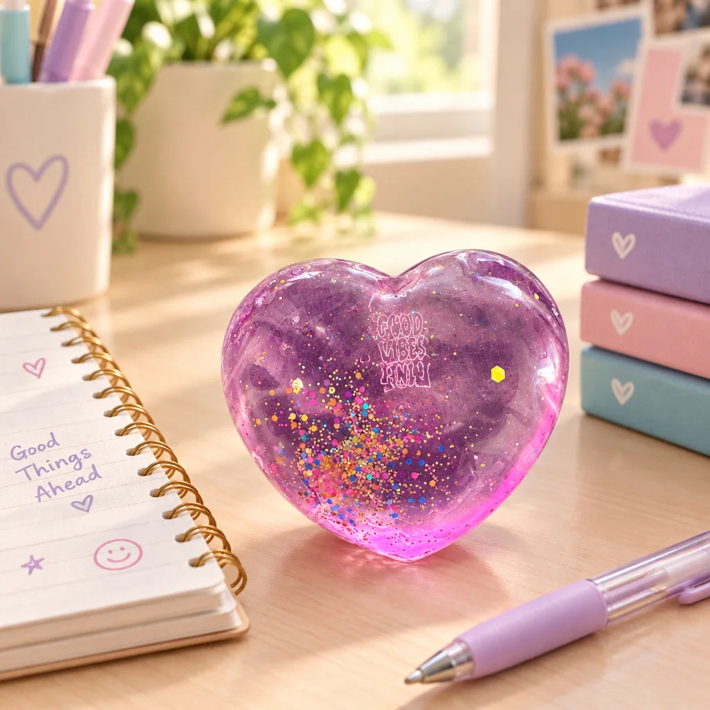 Glitter Heart Shaped Squishy
