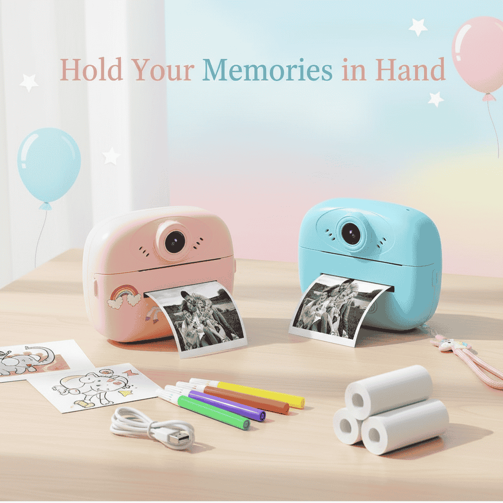 Mini Camera Printer – Instant Digital Camera & Printer for Kids