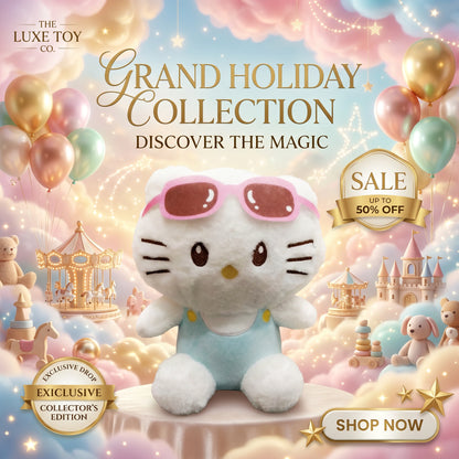Cute Kitty Plush Toy with Sunglasses – Soft Stuffed Cat Doll