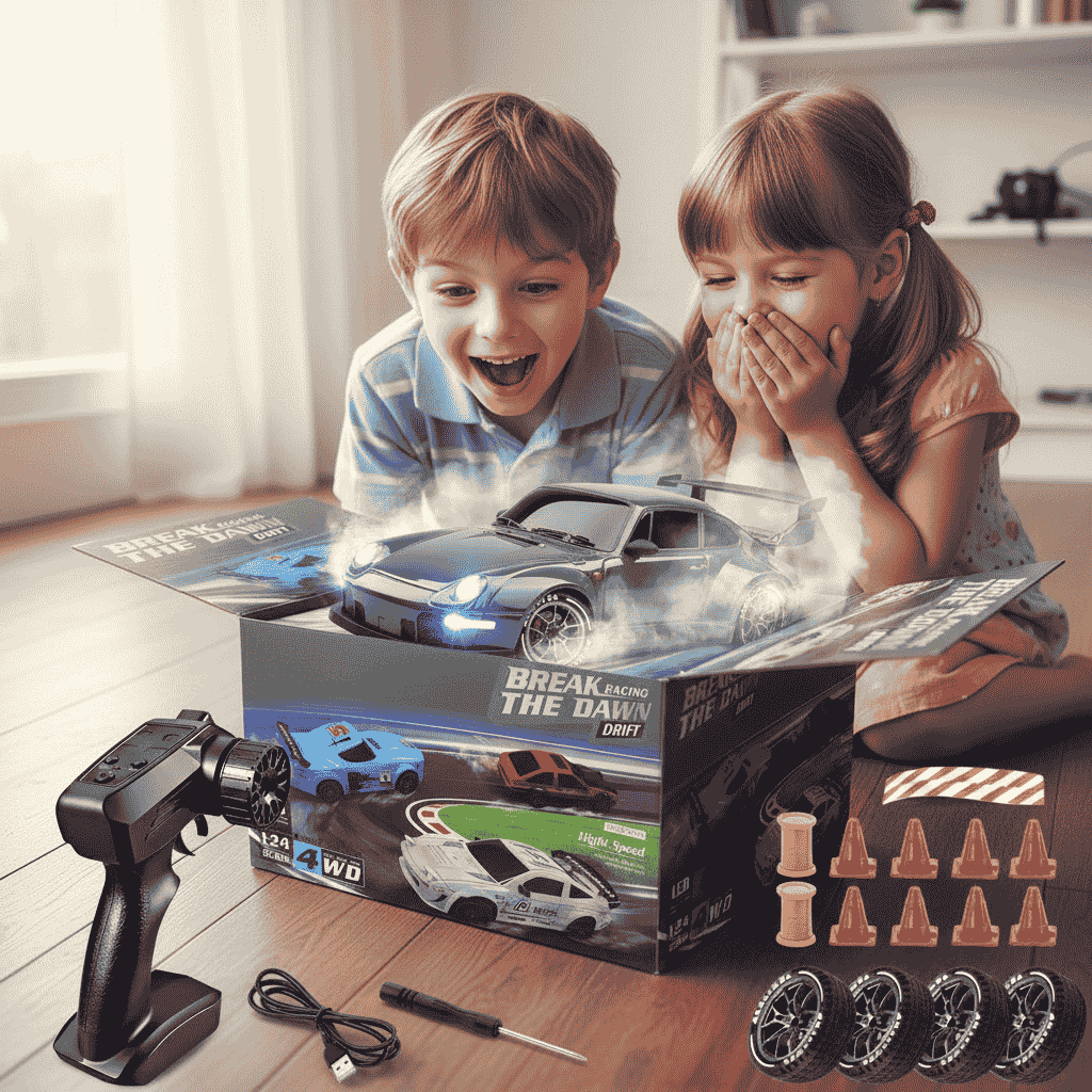 1.24 Scale High-Speed Porsche 4WD RC Drift Car 20KMH