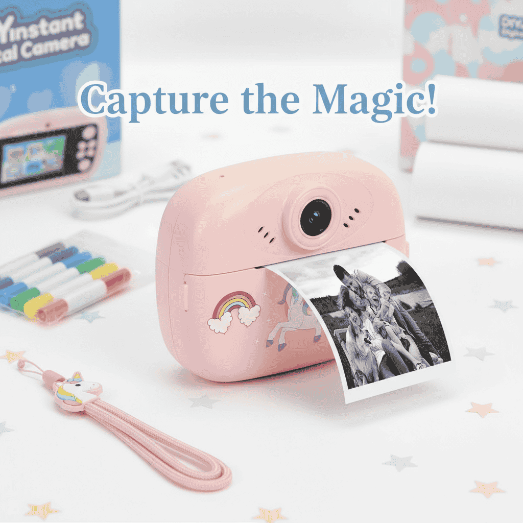 Mini Camera Printer – Instant Digital Camera & Printer for Kids