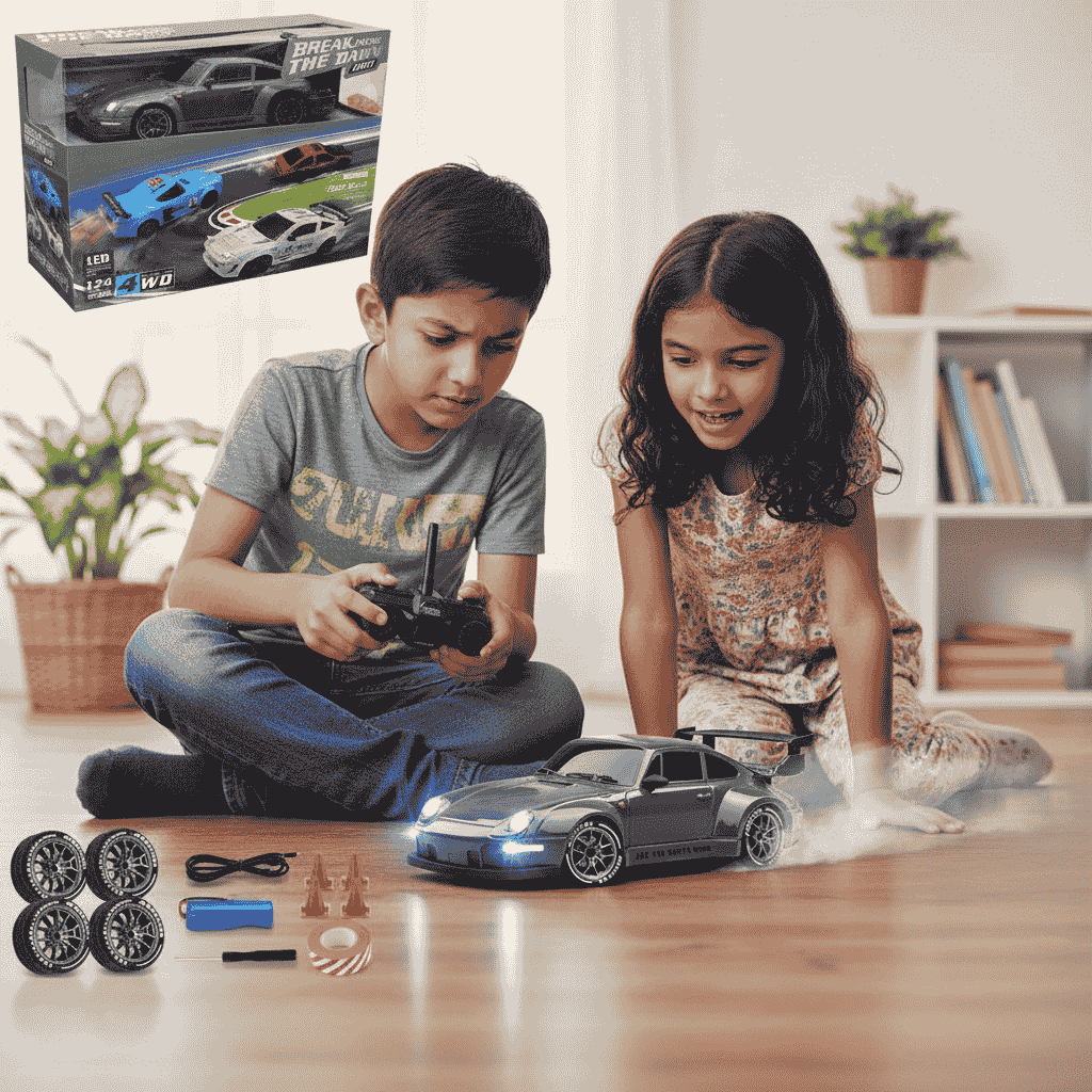 1.24 Scale High-Speed Porsche 4WD RC Drift Car 20KMH