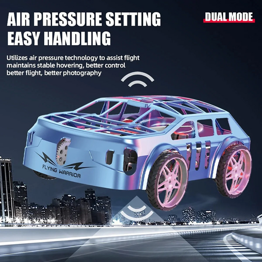 2-In-1 Flying RC Car Toy for Kids – Remote Control Land & Air Drone Car with LED Lights