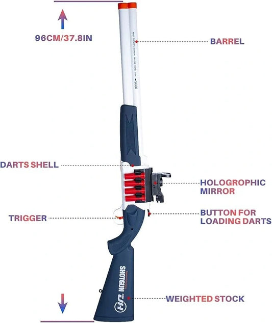 Pump Action Shotgun Toy – Soft Bullet Blaster with Shell Ejection for Kids