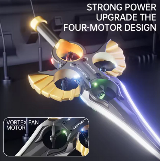 2.4G RC Sword Flying Aircraft Model – Remote Control Stunt Flying Drone with LED Lights