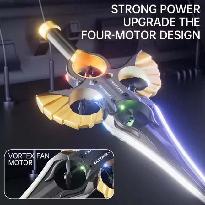 2.4G RC Sword Flying Aircraft Model – Remote Control Stunt Flying Drone with LED Lights