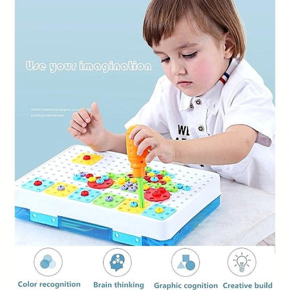 Creative Tool Set Puzzle Toy – DIY Building & Screw Tool STEM Educational Set for Kids